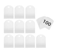 WRITWAA Reusable Hanging Number Cards 10Pcs Live Acrylic with Reversible Mirror Image Paper Tags for Office and Clothing Display