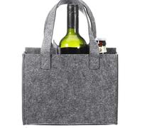 WRITWAA Reusable Remove and Easy Case Feature Insert Wine Bottle Bag 6 Bottle Felt Tote with Hard for Polyester Material Festive Celebrations and Dinner Parties