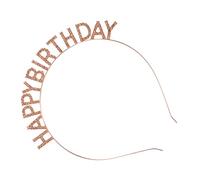 WRITWAA Rhinestone Design Birthday Headband Accessory for Parties Comfortable Fit Material for Celebrating Special Moments Style