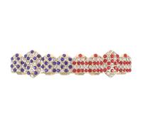 WRITWAA Rhinestone Tooth Jewelry: Red White Blue Tooth Cap With American Flag Design - Bling Smile Accessory For Party - Unisex Non-Piercing Grill For Upper Canine