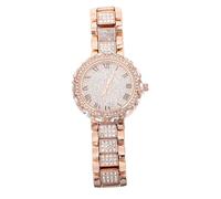 WRITWAA Rhinestone Watch for Girls Age 12 to 15, Golden Steel