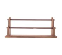 WRITWAA Ribbon Design Organization for Efficient and Attractive Display Wooden Stand Organizer with 2-tier Multilayer Ribbons and Tape in Cake Shops and Flower