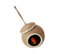 WRITWAA Rope Bird Nest Encouraging Pet Exercises and Developing Balance and Coordination for Parrots and Birds, Ball Shape Hanging Hammock for Home Cage