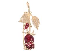 WRITWAA Rose Rhinestone Brooch Pin Elegant Floral Jewelry for Women Accessory for Weddings Parties and Formal Events Lightweight Versatile Design with Premium Craftsmanship