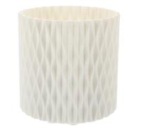 WRITWAA Rotatable Large Capacity Makeup Brush Bucket with Compartments Multi-functional Cosmetic Brush Organizer for Desktop Pen and Nail Art Tool Storage White Rotating Holder for Vanity