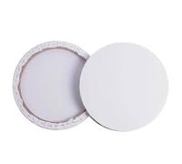 WRITWAA Round Canvas for DIY Art - Round Canvases for Painting with Cotton Surface & Wooden Frame, 20cm Stretched for Painting, Thick Circle for Acrylic Oil Drawing Wall Decor Artists