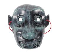WRITWAA Sanxingdui Inspired Costume Mask with Bronze Finish Resin Beast Face, Comfortable and Ready to Use Halloween Cosplay Face Mask Prop for Masquerade Ball or School Festivals
