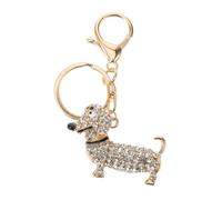 WRITWAA Sausage Dog Keychain Zinc Alloy Polished Finish Dog Themed Key Ring Women Keychain