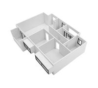 WRITWAA Scale DIY Apartment Model Kit Unfinished Miniature Architecture Building for Spatial Planning Easy Assembly Interior Layout Interactive Crafting for Students and Hobbyists