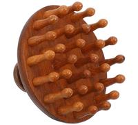 WRITWAA Scalp Massaging Comb Hair Washing Comb Hair Caring Natural Sandalwood round Shaped for Relaxing The Head Strong Wear Resistance Gift for Your Wife