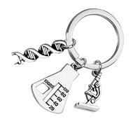 WRITWAA Science Chemistry Microscope Keychain Unique DNA for Biology Teachers for Graduations Keychain Accessory for Students and Science