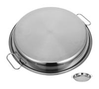 WRITWAA Serving Platter Multipurpose Roasting Tray with Handles for Kitchen Stainless Steel Easy Cleaning and Serving for Baking Metal Steam Pan and Oven Use