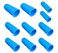 WRITWAA Silicone Finger Cots Heat Resistant Non-Slip Thermal Insulation Finger Protector Sleeves 10Pcs 2 Large 6 Medium 2 Small Designed for Cooking and Sewing Activities