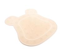 WRITWAA Silicone Foot Scrubber Mat with Suction Cups, Beige Bathing Foot Massage Pad for Shower Floor Exfoliation and Circulation Improvement, Suitable for Home Bathroom Use