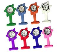 WRITWAA Silicone Nurse Medical Hanging Watch Doctor Nurse Watch Pocket Fob Scrub Material