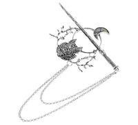 WRITWAA Silver Alloy Wolf Head Hair Pins for Women, Versatile and Gentle on Hair, Unique Creative Statement Piece for Casual Outings and Gatherings