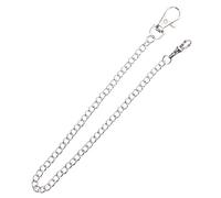 WRITWAA Silver Metal Pocket Watch Chain with Circular Spring Buckle Sl legant Unique Design Easy to Use Skin-Friendly DIY Jeans Chain Decor Accessory