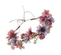 WRITWAA Simulated Garland Headdress Vintage Flowers for Seaside Vacation Wedding Occasions This Elegant Headdress Features Artificial Chrysanthemums and Is Designed for Versatile Wear