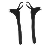 WRITWAA Ski Pole Wristband Ski Stick Strap, Polyester Adjustable Pole Wristband Pair, Black, Double Protection and Extra Support for Regular Canes and Hiking Sticks, Outdoor Sports