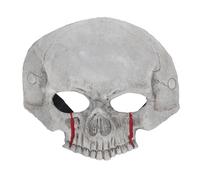 WRITWAA Skull Foam Costume Half Mask: Halloween Horror Face Mask With Bloody Eye For Masquerade Parties Theater Skeleton Cosplay