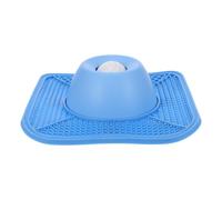 WRITWAA Slow Feeder Dog Bowl & Licking Mat: Anti-Skid Licking Mat Slow Feeding Enrichment Bowl for Liquid and Thick Treat - Food Water Feeder for Mealtime Behavioral Training, Blue