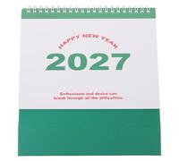 WRITWAA Small Desk Calendar 2027, Standing Flip Desktop Planner with Twin-wire Spiral Binding, Portable Eco-friendly Monthly Table Planner for Home and Classroom Organisation