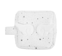 WRITWAA Small Feminine Hygiene Organizer: Sanitary Napkin Storage Bag for Purse - Travel Essentials Storage Bag for Women Girls On Period 4.7x4.7'' (White)