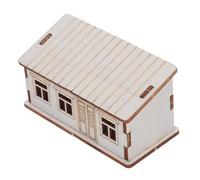 WRITWAA Small Wooden Log Cabin DIY Painting Model Kit for Table Centerpieces Christmas Home Decor Miniature Dollhouse Building House for Family Crafting and Holiday