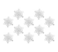 WRITWAA Snowflake Embroidered Iron on Patches 6.50X6.50In Appliques for Clothing Repair on Shirts Bags and Winter Party Decoration