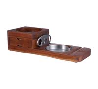 WRITWAA Solid Holder Box Drawer Wooden Whiskey Tray for Home Ashtray for Men