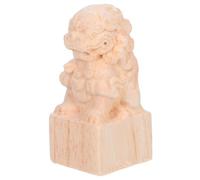 WRITWAA Solid Wood Lion Head Finial Caps Carved Post Toppers for Furniture Stability and Decoration Rustic European Column Design Compatible with Newel Posts Balusters and Bed Frames