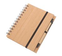 WRITWAA Spiral Notepads with Bamboo Cover Compact Portable Notepad for Office Students Weekly Planner To-do List Recording Supply