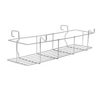 WRITWAA Stainless Steel BBQ Grill Storage Basket with Hanging Side Rack for Outdoor Picnic and Camping Cookware Organizer