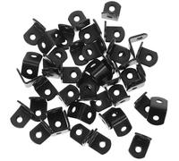 WRITWAA Stainless Steel L Shaped Shelf Brackets Black Compact Small Angle Braces with 50pcs Screws for Home and Office Shelving