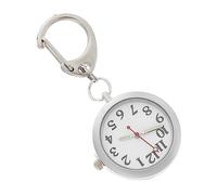 WRITWAA Stainless Steel Nurse Clip-on Pocket Watch with Luminous Hands, Lightweight and Sturdy Decorative Night Glow Watch for Work the Hospital