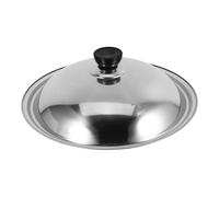 WRITWAA Stainless Steel Pan Lid 28Cm Heat-Resistant Dome Cover for Frying Pans and Cast Iron Skillets Splash-Proof Kitchen Accessory Random Style