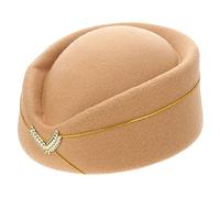 WRITWAA Stewardess Hat Airline Attendant Pillbox Cosplay Accessory for Flight Crew Uniform Women Elegant Headwear for Airplane Hostess Roleplay