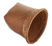 WRITWAA Straw Waste Basket, Wicker Woven Trash Can 30cm Seagrass Garbage Bin Small Round Wastebasket Pen Pencil Cup Plant Pot Laundry Hamper for Home Office