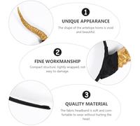 WRITWAA Sturdy Plastic Antelope Horn Headband, Adjustable Sheep Horn Hair Accessory for Halloween Costume, Party Decorations and Theatrical Performances, Unisex (Golden)