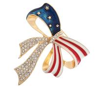 WRITWAA Stylish American Flag Brooch Pin with Alloy Material and Lightweight Design, Portable Metal Lapel Pin for Occasions Including 4th of July and Independence Day
