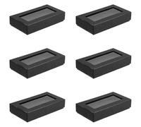 WRITWAA Stylish Black Bow Tie Boxes Compact Material with Snake Skin Texture 6pcs for Presenting Accessories Party Favour Packaging