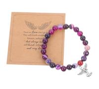 WRITWAA Sympathy Bracelet Beaded Bracelet for Sympathy Bereavement Gift with Memorial Card for Loss of Loved One Memorial Ceremonies and Daily Wear