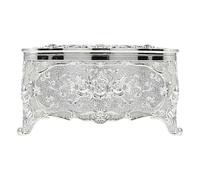 WRITWAA Tissue Holder Stylish European Style Retro Acrylic Box with Silver Finish, Decorative and Practical Paper Napkin Dispenser Tissue Case Cover for Bedroom and Home