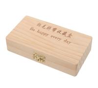 WRITWAA Tooth Preserve Box Kids Tooth Holder Wooden Keepsake Box with Glass Lid Portable Design for Baby and Children Memory Collection