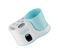 WRITWAA Toothpaste Dispenser Wall-Mounted Toothpaste Squeezer Storage Rack for Bathroom Accessories Automatic Tool Holder