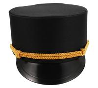 WRITWAA Train Engineer Hat and Detailed Stitching, Classic Retro Design Black with Comfortable Cloth Material for Adults for Engineering Themed Party Decorations and Train Engineer Dress