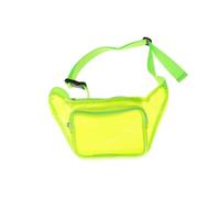 WRITWAA Transparent Laser Waist Bag Lightweight Fanny Pack with Adjustable Elastic Waistband for Women Outdoor Crossbody Sling Bag in Green Durable Storage for Phone Keys and Essentials