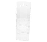 WRITWAA Transparent Wall Pamphlet Holder Brochure Display Stand with Four Layers Sloping Desktop Document Rack for Office and Home Organization