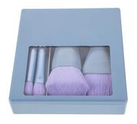 WRITWAA Travel Makeup Brush Set in Trendy Compact Design with Built-in Mirror and Portable Case Soft Polyester Fiber Brushes Versatile Use for On-the-go Touch-ups