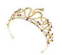WRITWAA Two-tone Snake Crown Wedding Bridal Medusa Rhinestone Birthday Queen Tiara Princess Headbands for Women Snake Gemstone Accessories Party Headdress